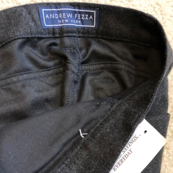 Andrew Fezza black slacks w/pockets & belt buckle. - Picture 3 of 6